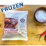 FROZEN Pork & Caramelized Onion Sausages 8 pack HKFC - Farmers Market Limited