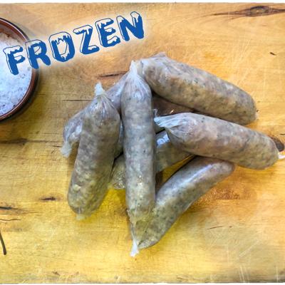 FROZEN Pork & Caramelized Onion Sausages 8 pack HKFC - Farmers Market Limited
