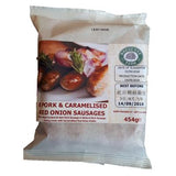 FROZEN Pork & Caramelized Onion Sausages 8 pack - Farmers Market Limited