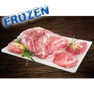 FROZEN 1.5kg Pork Collar Butt RINDLESS- can be portioned into pork scotch steaks. - Farmers Market Limited
